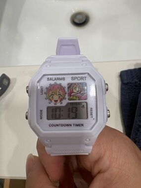 Demon slayer custom White Digital Sport Watch mitsuri